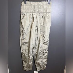 FP Movement by Free People Viral Metallic Green Track Joggers | NWT | Size Small